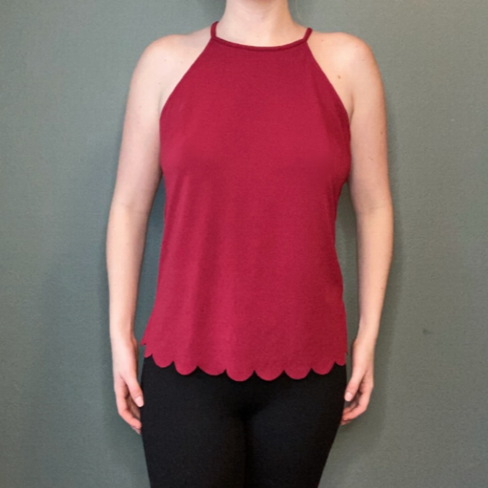 Candies Scalloped Halter Top